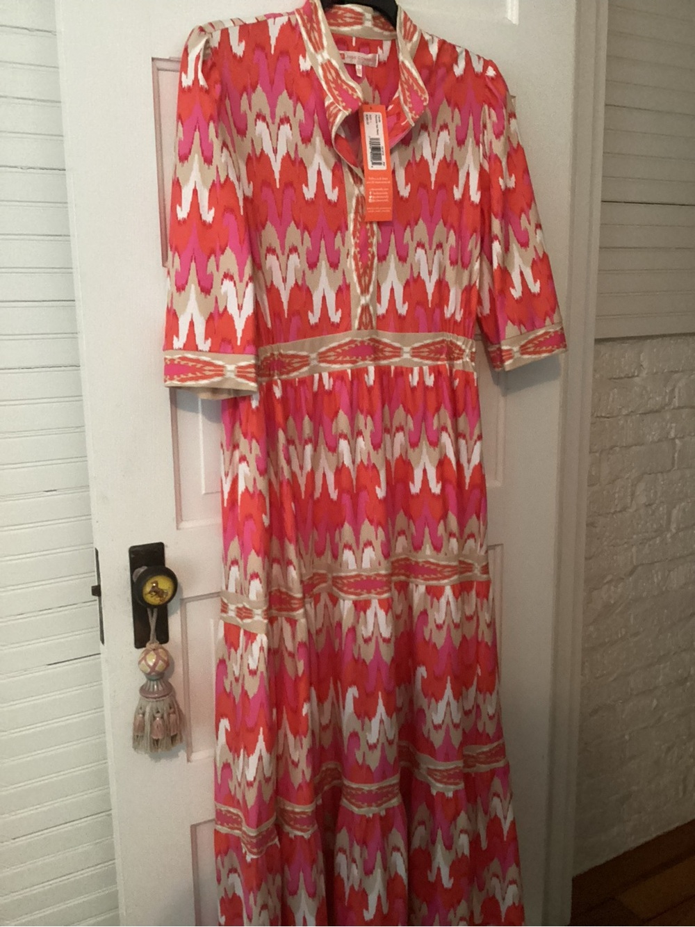 Pink & Coral Patterned Maxi Dress - Women